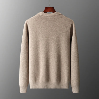 Elvano Wool-Lapel Cardigan